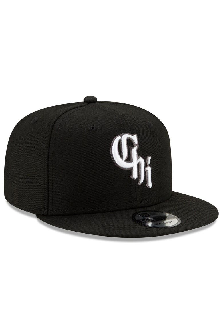 Men's New Era Black Chicago White Sox 2021 City Connect 9FIFTY Snapback Adjustable Hat, Alternate, color, Black