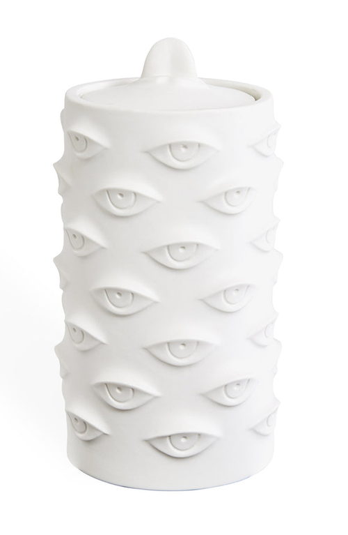 Jonathan Adler Muse Eyes Cookie Jar In White