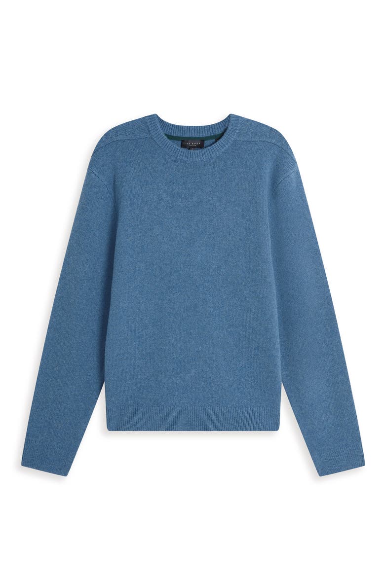 Demario Wool Blend Crewneck Sweater, Alternate, color, BLUE