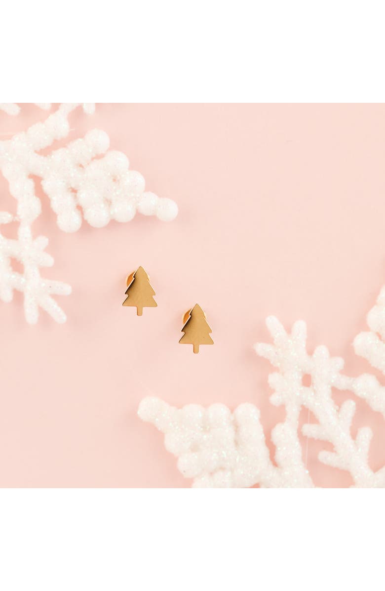 Pip Pop Christmas Tree Stud Earrings, Alternate, color,