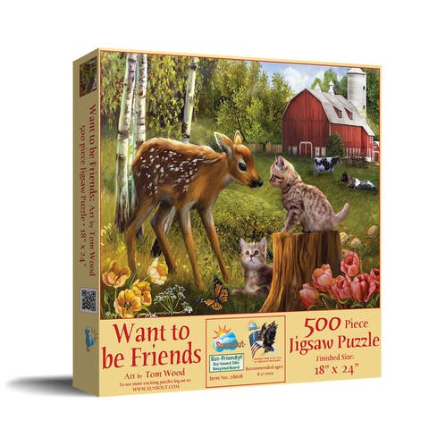 Want to be Friends 500 piece Jigsaw Puzzle for Adults