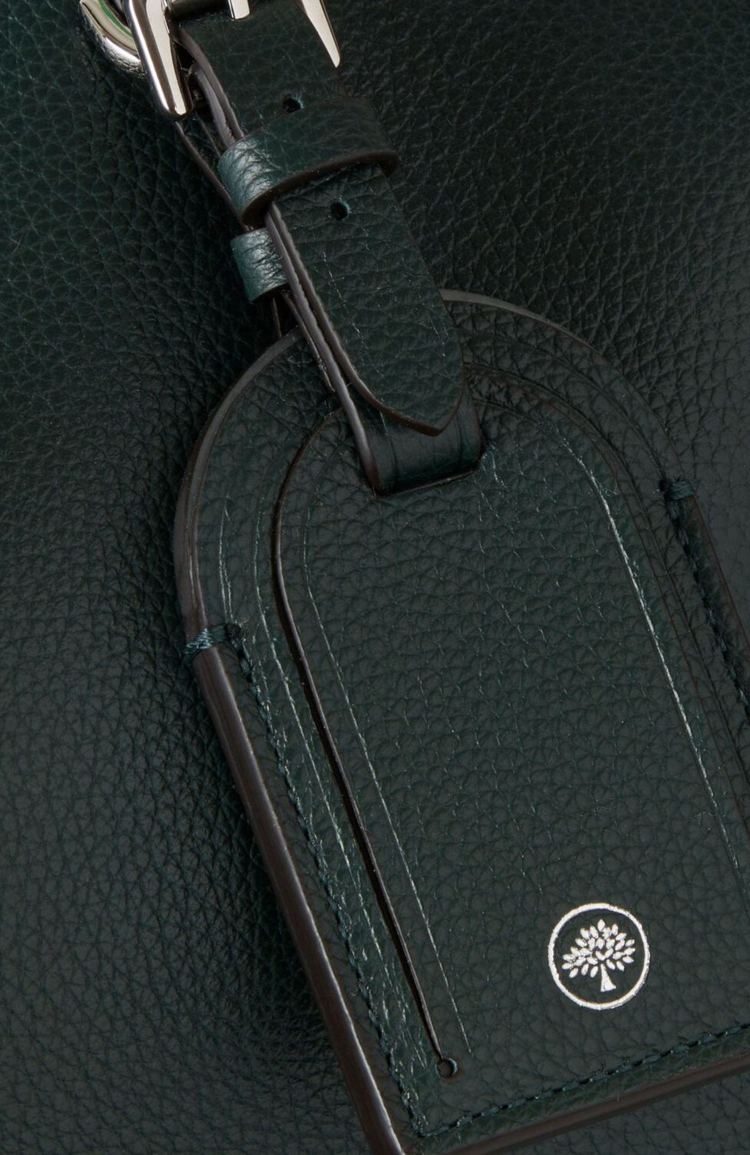 Mulberry Heritage Leather Medium Clipper Duffle, Alternate, color, Mulberry Green