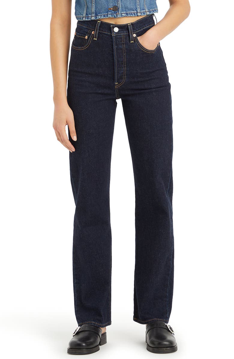 Levi's Ribcage High Waist Straight Leg Jeans, Main, color, 
