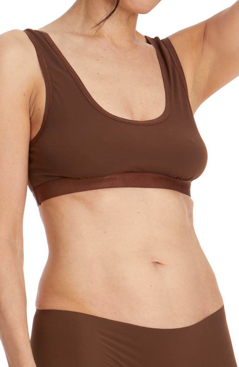 Hanky Panky BreatheSoft<sup>®</sup> Scoop Neck Bralette, Alternate, color, Mahogany
