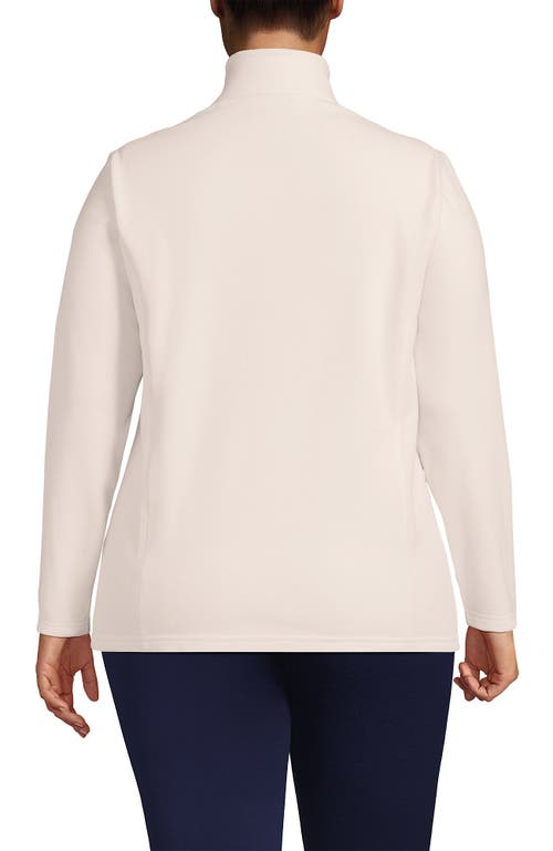 Lands' End Anyweather Fleece Quarter Zip Pullover In Neutral