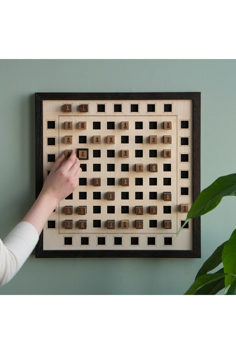 Wall Chess Game by Woodtech, Main, color, Brown / Beige