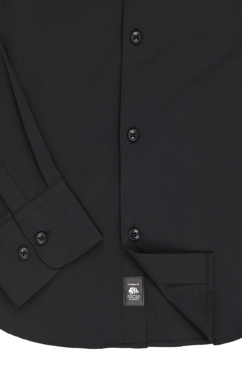 Brooklyn Brigade Trim Fit Solid Band Collar Performance Stretch Dress Shirt, Alternate, color,