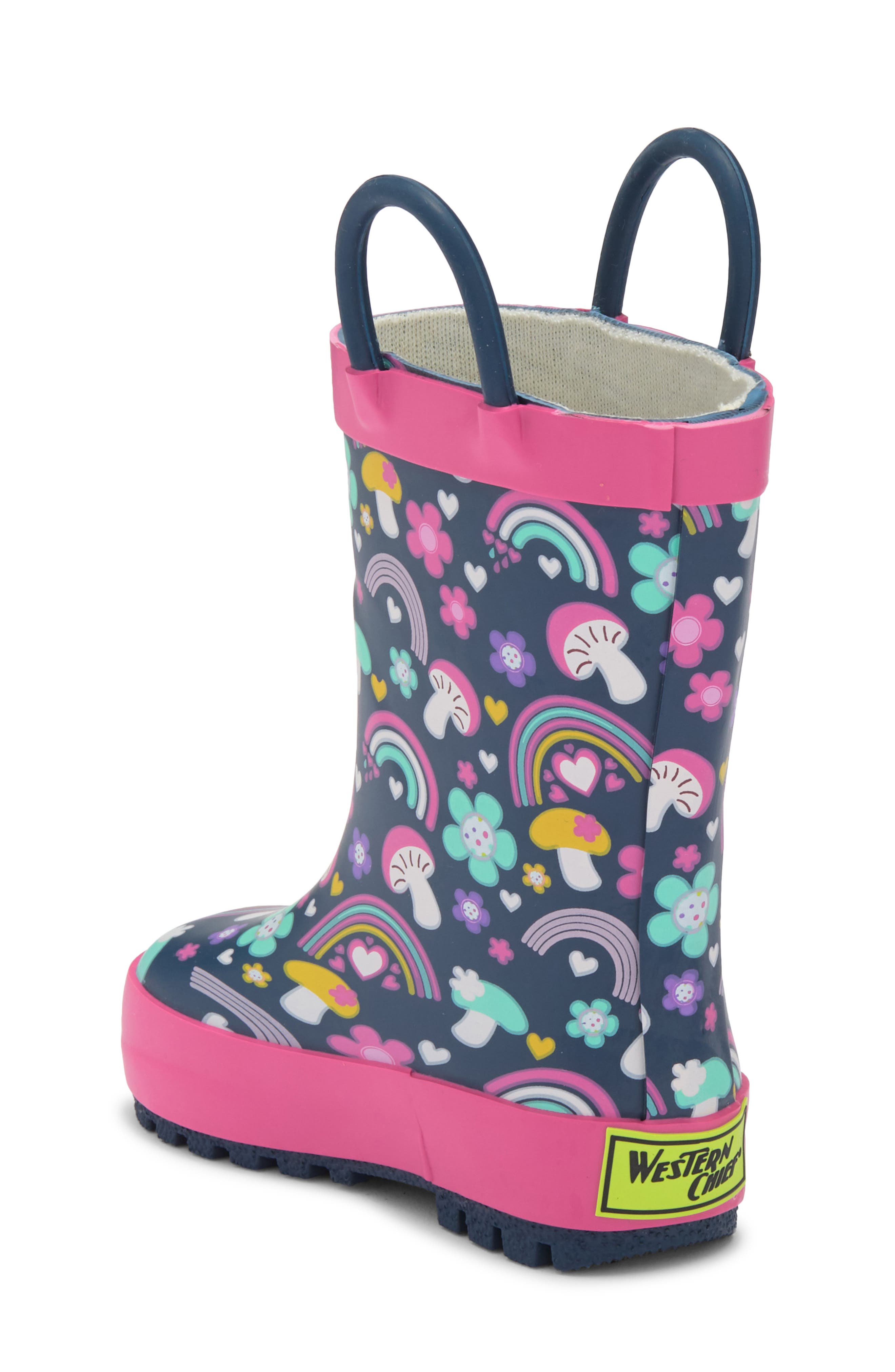 Western Chief Kids' Rainbow Dream Rain Boot, Alternate, color, Navy
