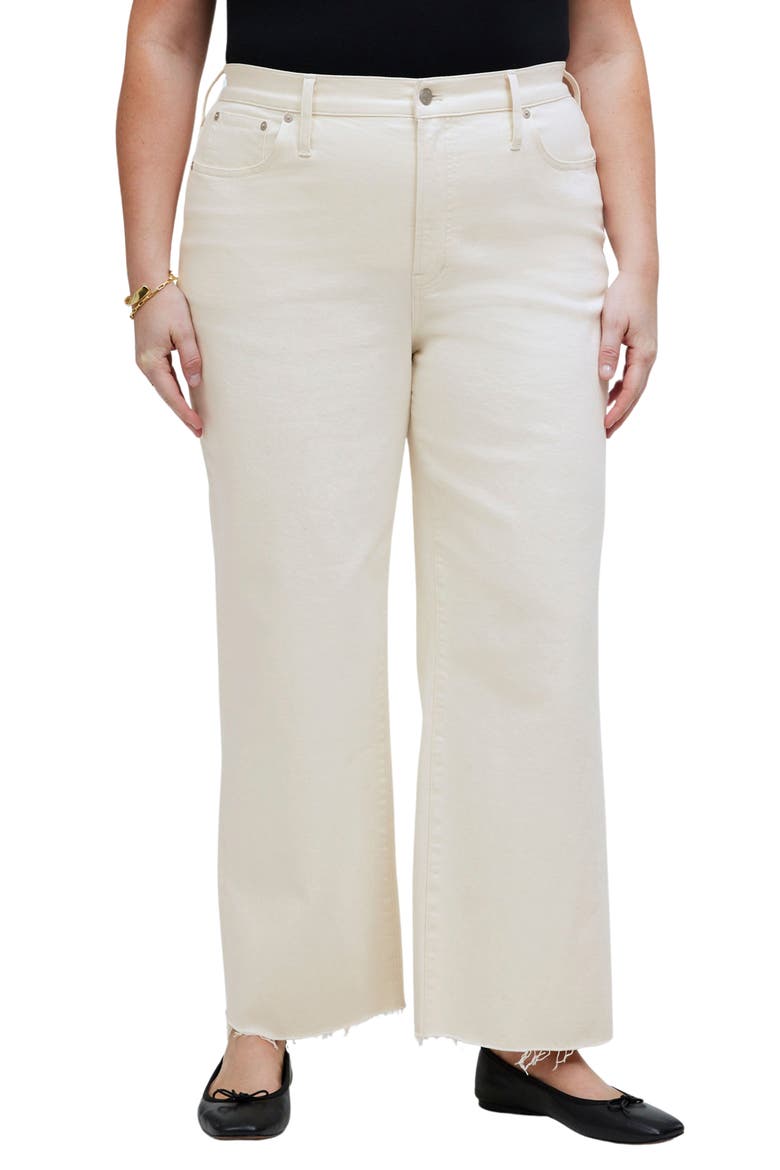 The Perfect Vintage Raw Hem High Waist Crop Wide Leg Jeans, Alternate, color, VINTAGE CANVAS