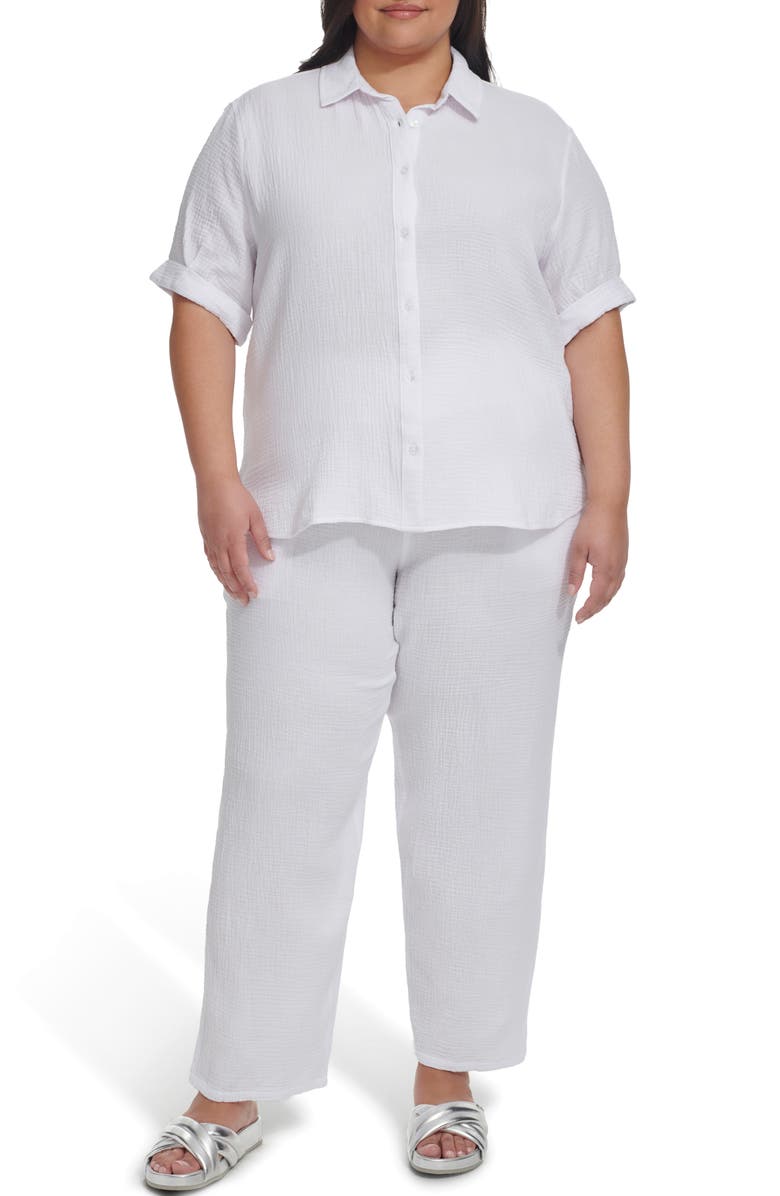 DKNY Jeans Short Sleeve Button-Up Shirt, Alternate, color,