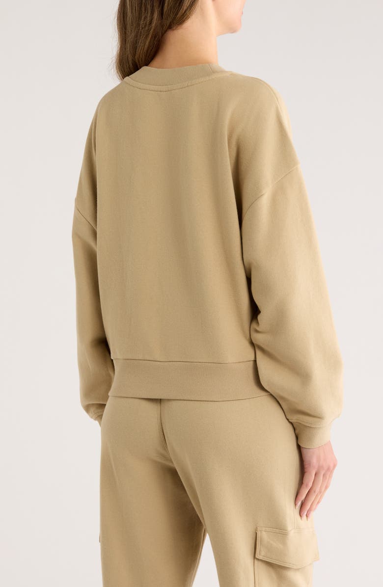 DKNY Embroidered Logo Pullover Sweatshirt, Alternate, color, Travertine