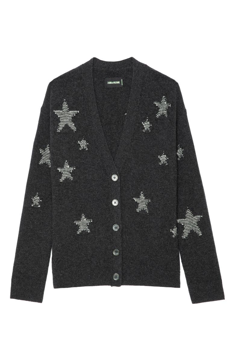Zadig & Voltaire Mirka Star Cashmere Cardigan, Alternate, color,