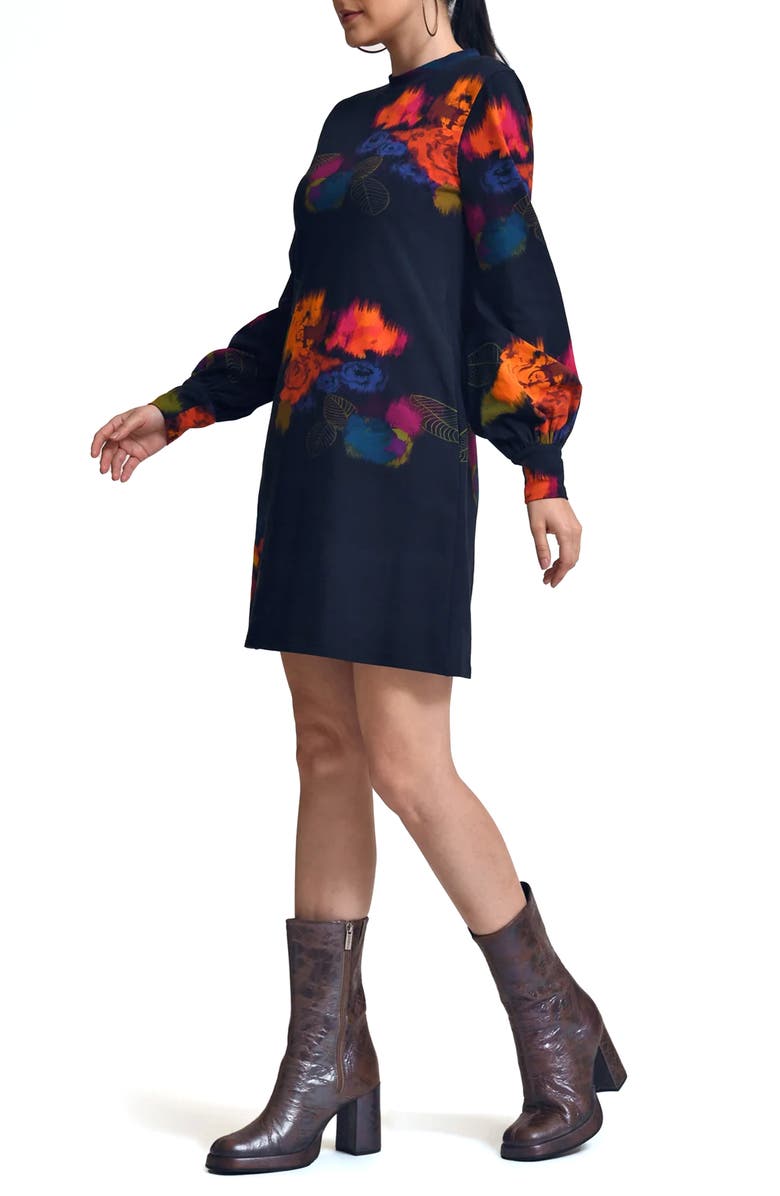 Celina Moon Liv Long Sleeve Sheath Dress, Alternate, color, Black