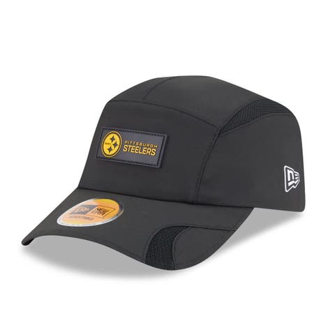 Men's New Era Black Pittsburgh Steelers 2025 Sideline  Runner Adjustable Hat