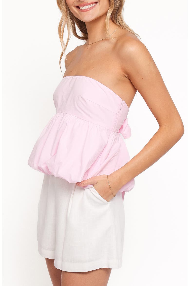 Yvanna Bubble Hem Strapless Top, Alternate, color, PINK