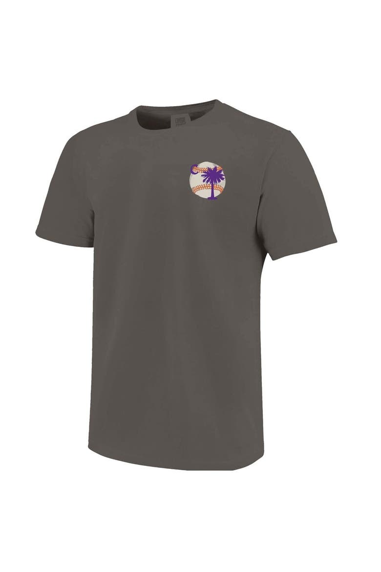 Men's Gray Clemson Tigers Palmetto C Baseball T-Shirt, Alternate, color, Gray