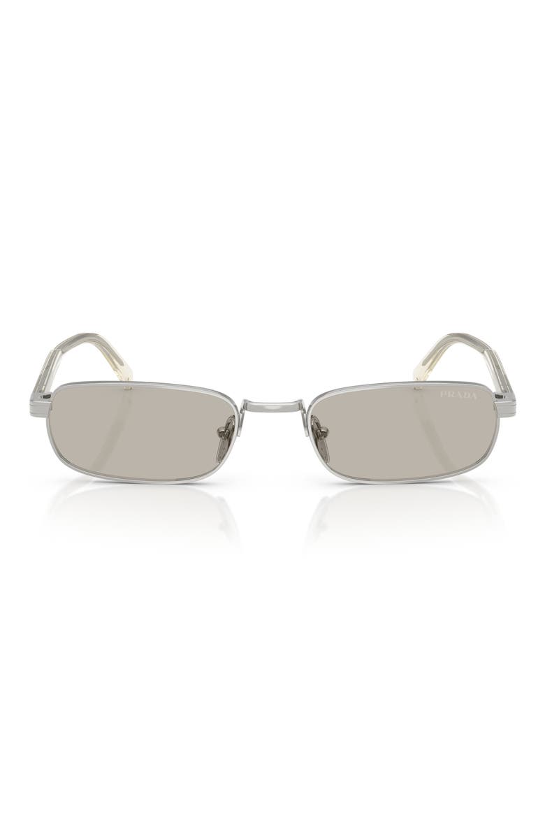 54mm Rectangular Sunglasses, Main, color, 1BC30P54 SILVER