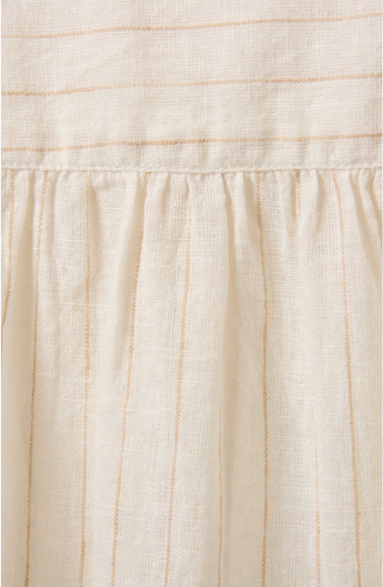 Celtic & Co. Draped Boxy Collared Shirt, Alternate, color, Ecru Pinstripe