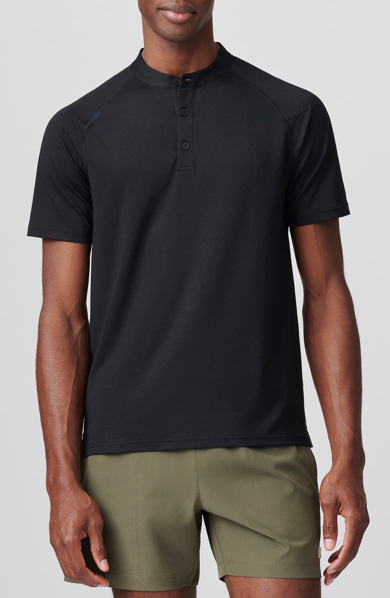 Rhone Delta Piqué Performance Henley, Main, color, 
