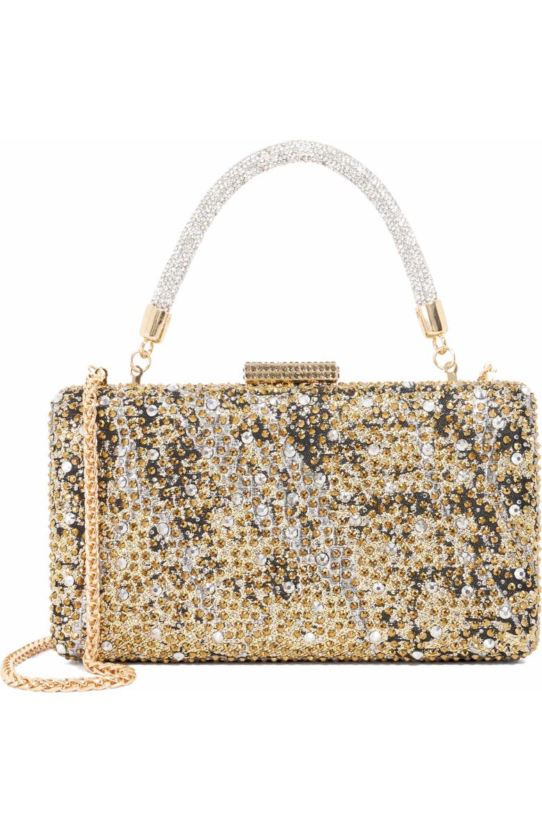 Dune London Beauti Rhinestone Clutch, Main, color, Black