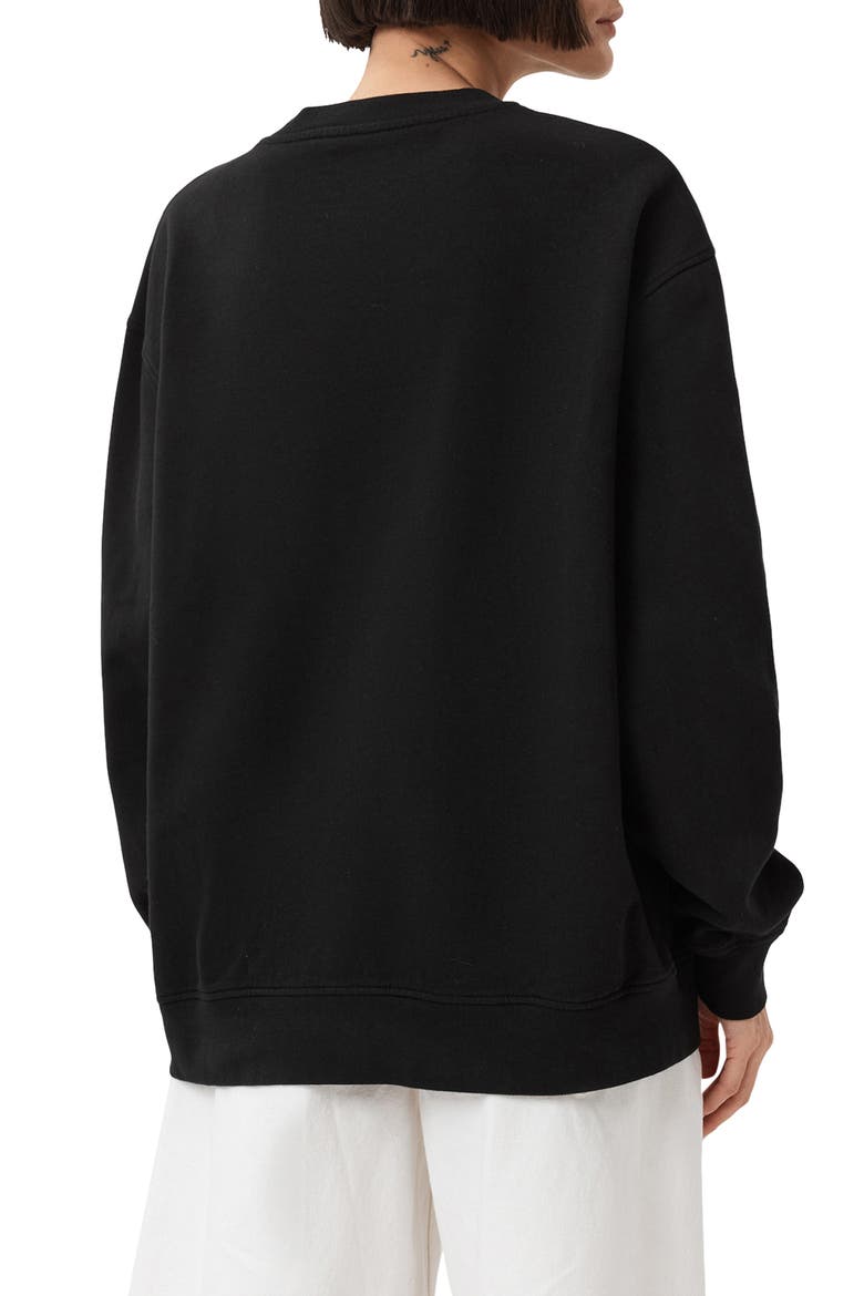 Ania Etta Graphic Sweatshirt, Alternate, color, BLACK