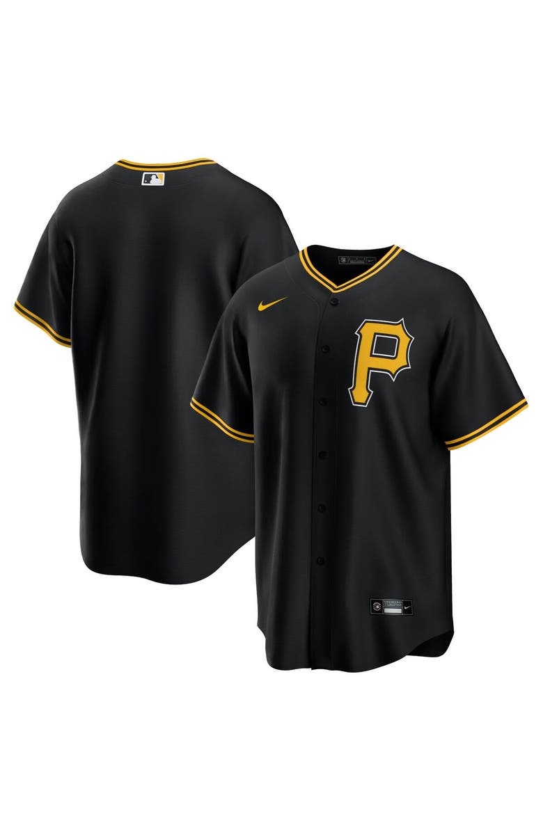 Nike Men's Nike Black Pittsburgh Pirates Alternate Replica Team Jersey, Main, color, 