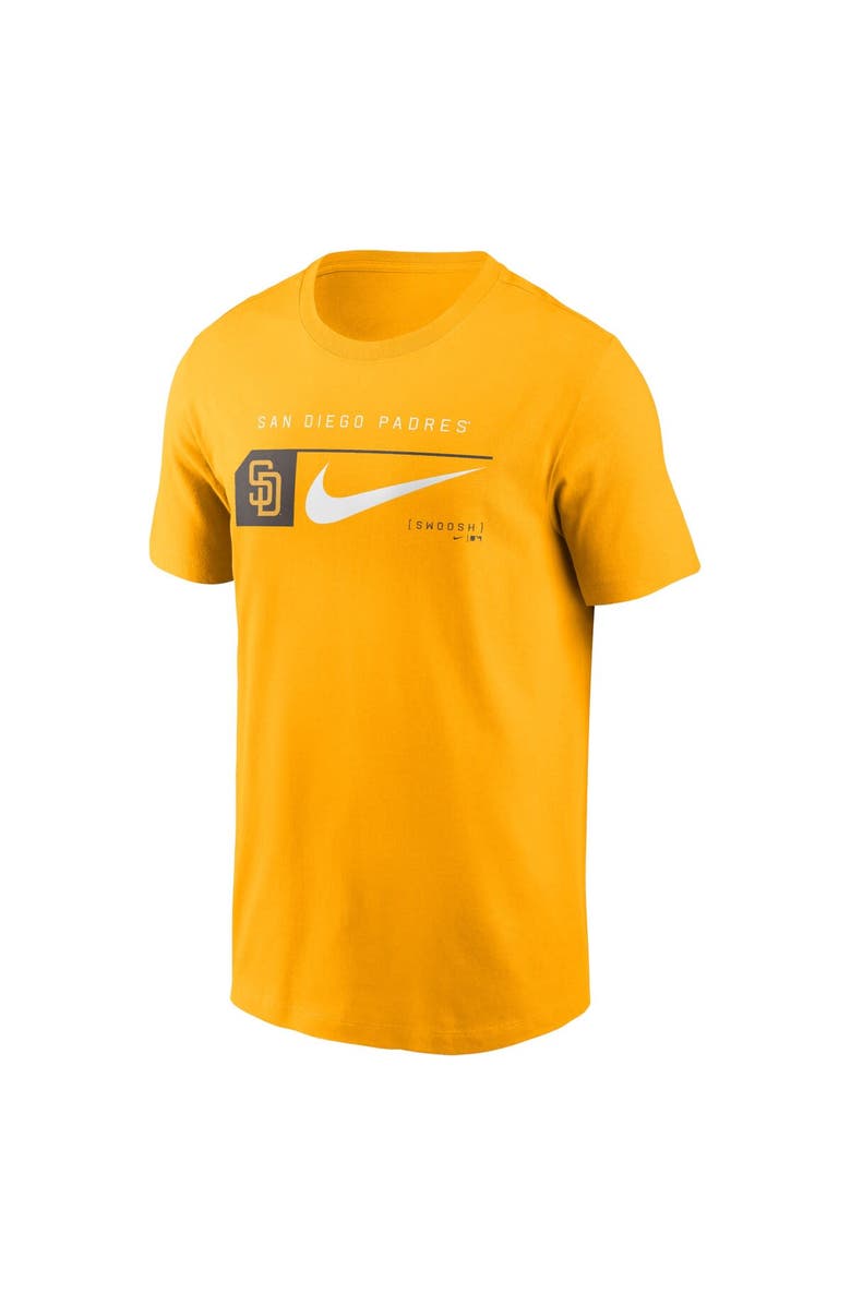 Nike Men's Nike Gold San Diego Padres Team Swoosh Lockup T-Shirt, Alternate, color, Gold