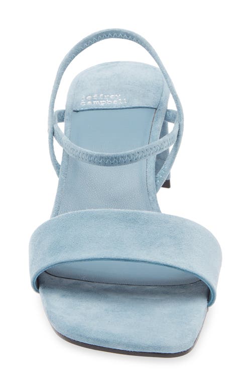 Jeffrey Campbell Adapt Ankle Strap Sandal In Pastel Blue Suede
