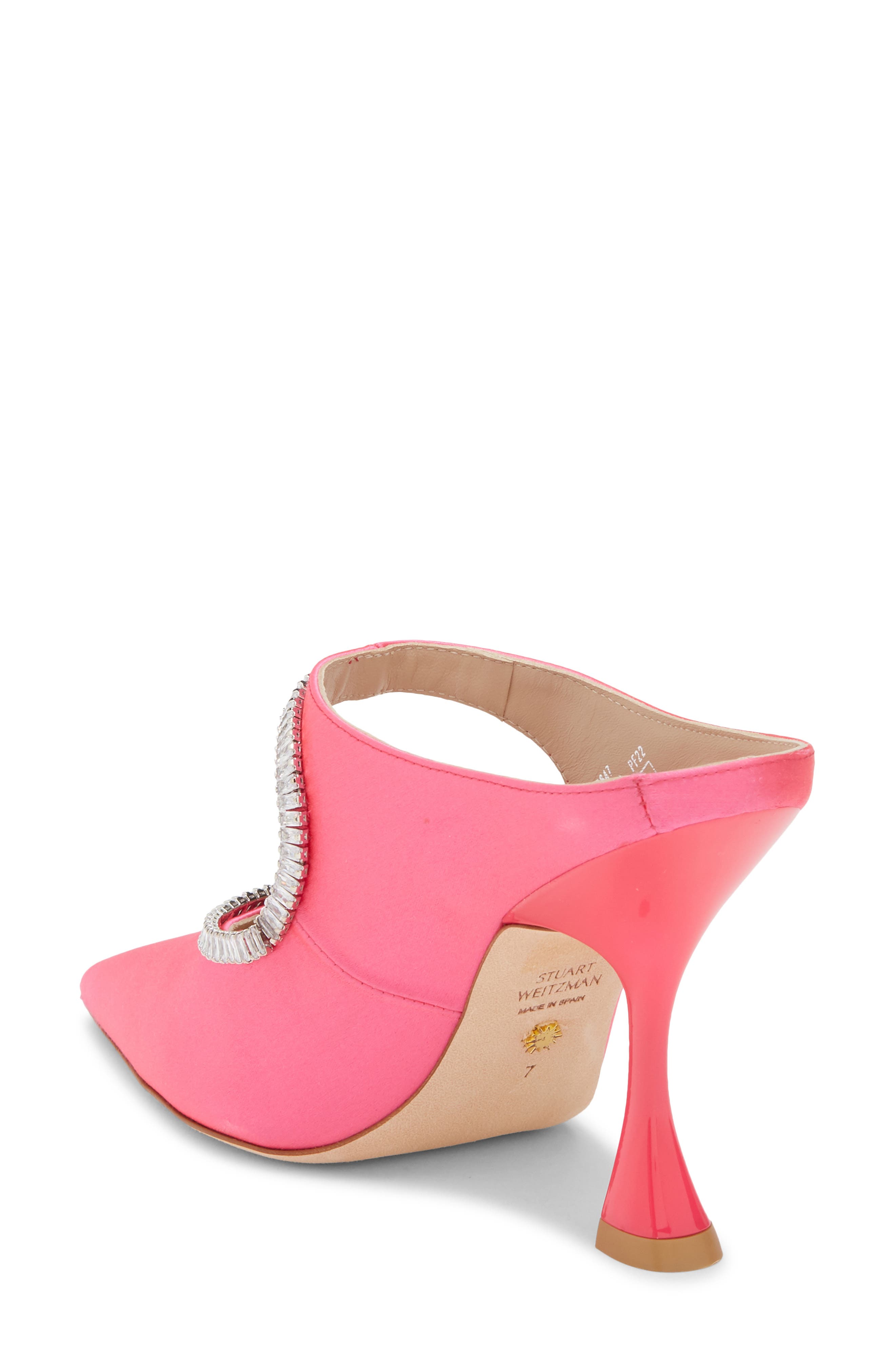 Stuart Weitzman X Curve Crystal Slingback Pump, Alternate, color, Magenta/ Clear/ Magenta