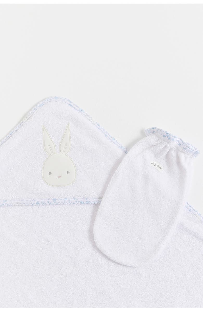 Babycottons Peanut Small Hooded Towel, Alternate, color, Full-Print