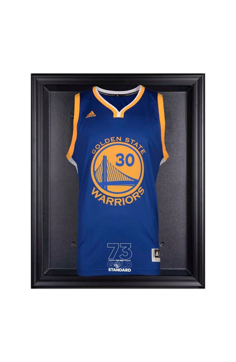 FANATICS AUTHENTIC Golden State Warriors Record Breaking Season Logo Black Framed Jersey Display Case, Main, color, 