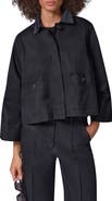 Donna Karan New York Twill Bell Sleeve Trapeze Shirtjacket