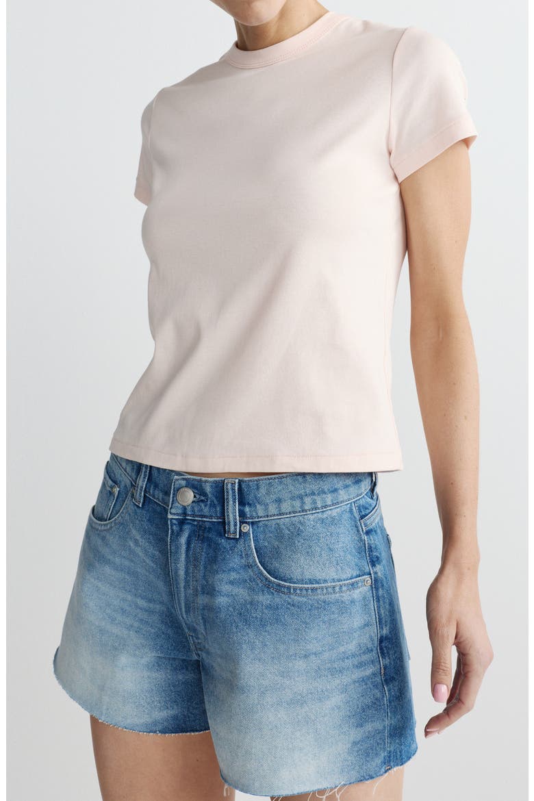 Abby High Waist Cutoff Denim Shorts, Alternate, color, AVENUE