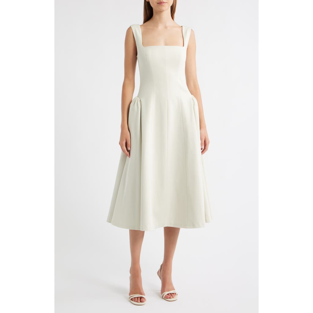 Delfi Collective Madeline Sleeveless Midi Dress In Gray