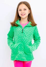 Limeapple Minky Bubble Zip Hoodie - Tie Dye