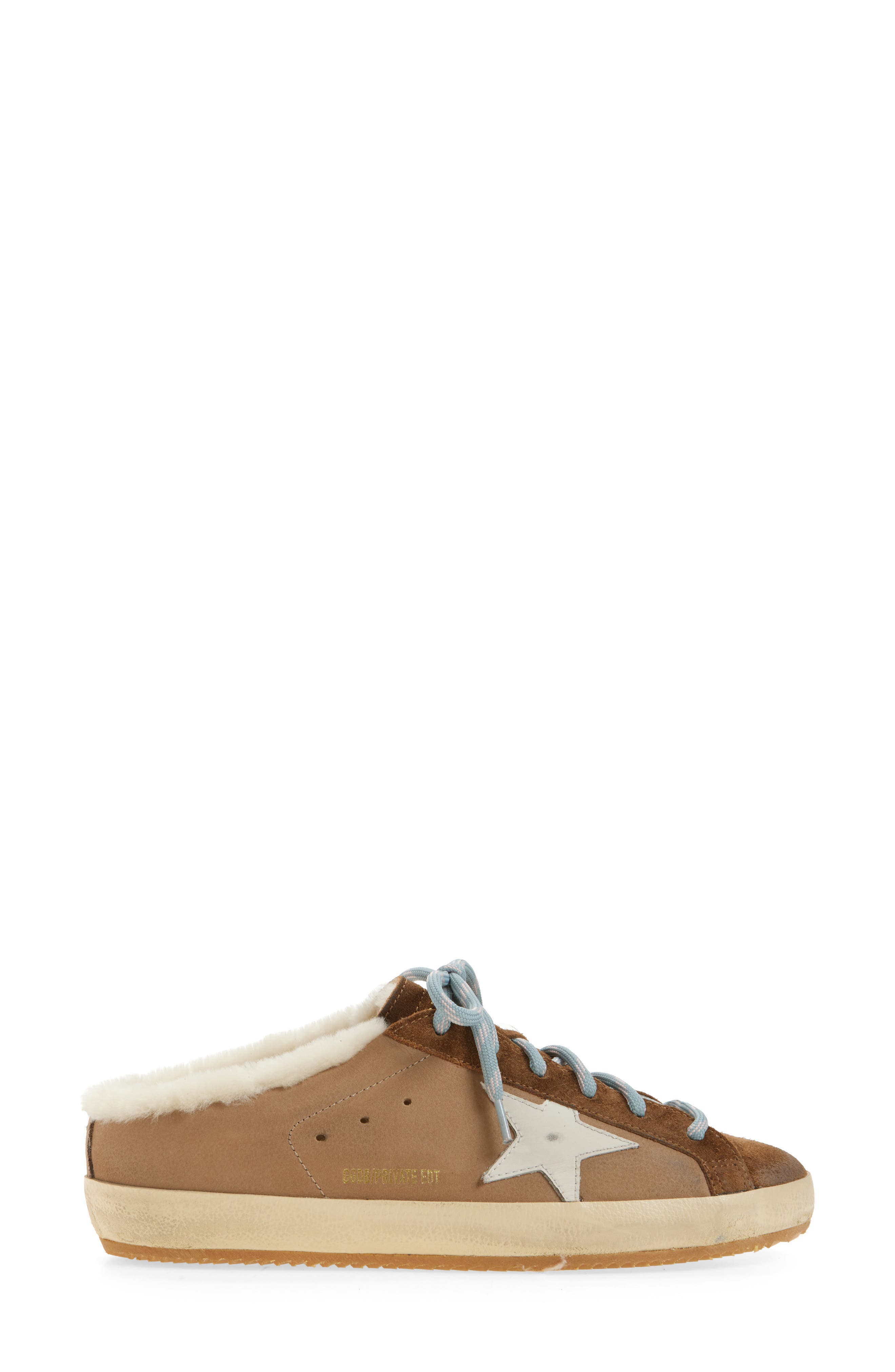 Golden Goose Super-Star Faux Shearling Lined Mule Sneaker, Alternate, color, Beige/ Cream