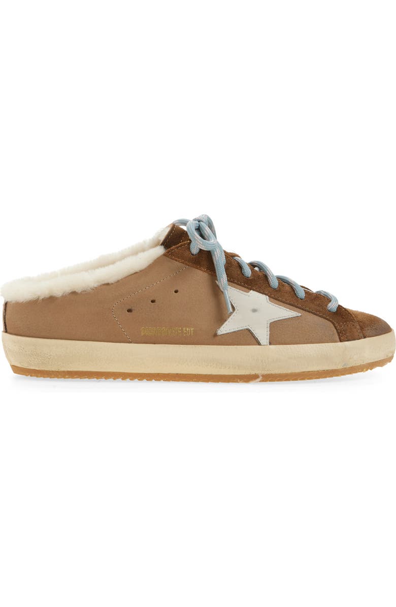 Golden Goose Super-Star Faux Shearling Lined Mule Sneaker, Alternate, color, Beige/ Cream