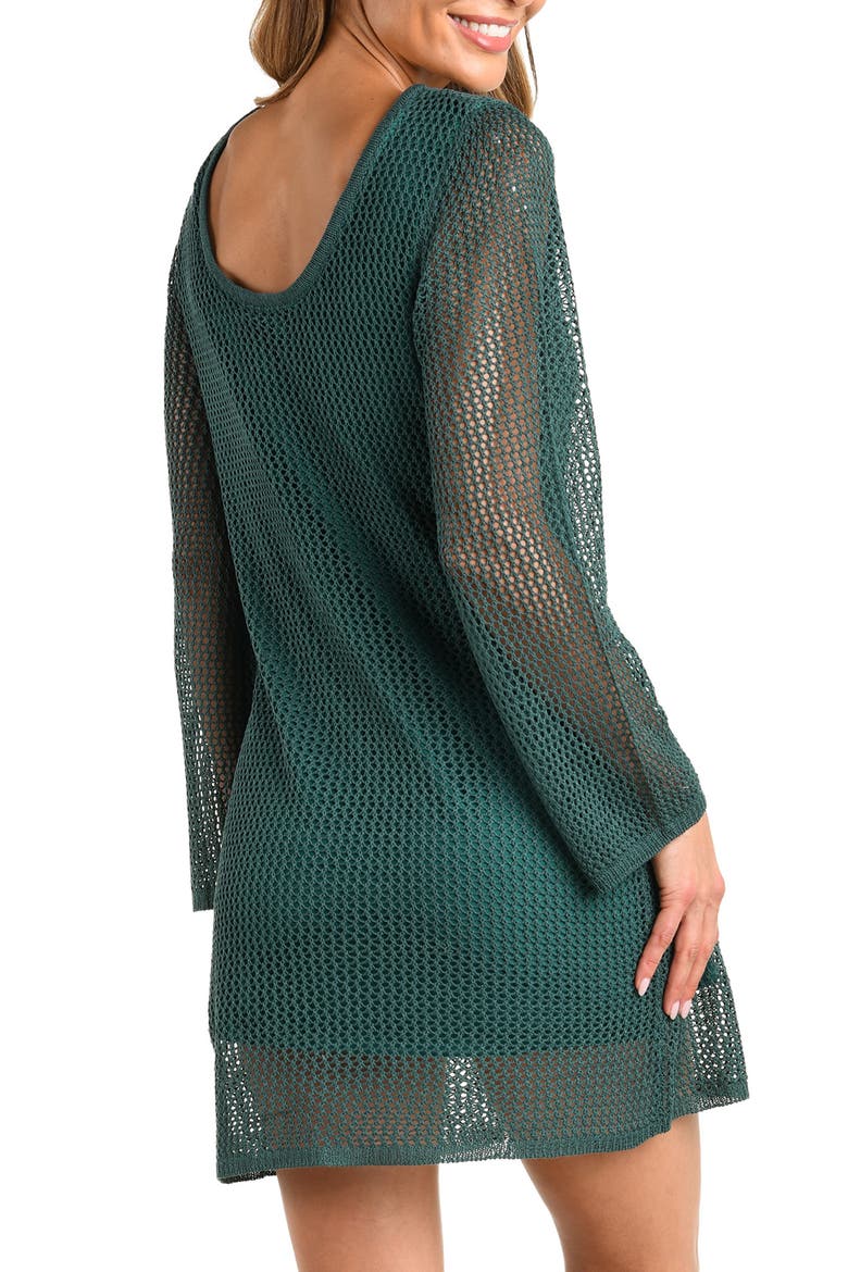 Salted Stitch Crochet Cover-Up Minidress, Alternate, color, JUNGLE