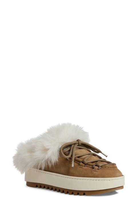 Anise Genuine Shearling Leather Mule