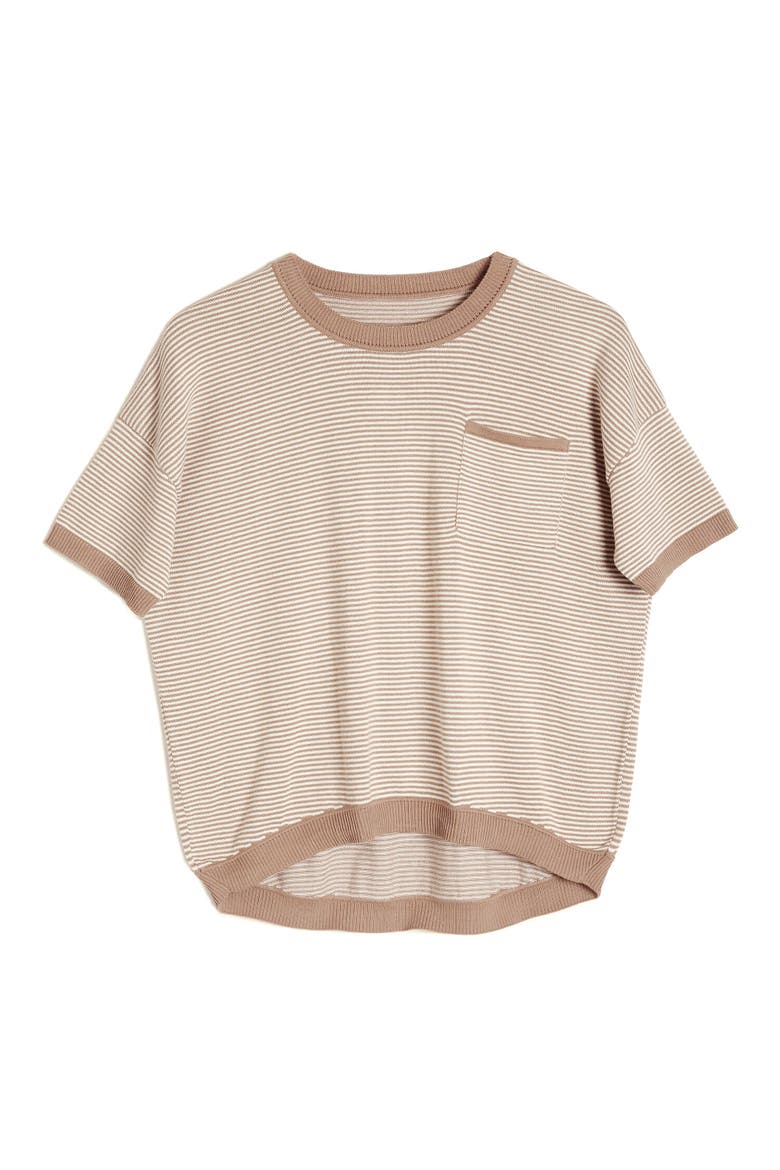 Modern Striped Tee, Alternate, color, Light Mauve Stripe