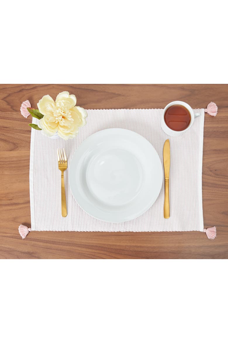 Bree Single Placemat Collection, Alternate, color, Pink
