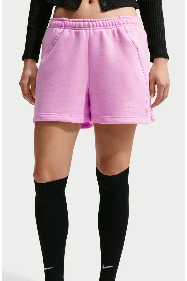 Performance Knit Shorts, Alternate, color, PINK RISE/ SAIL