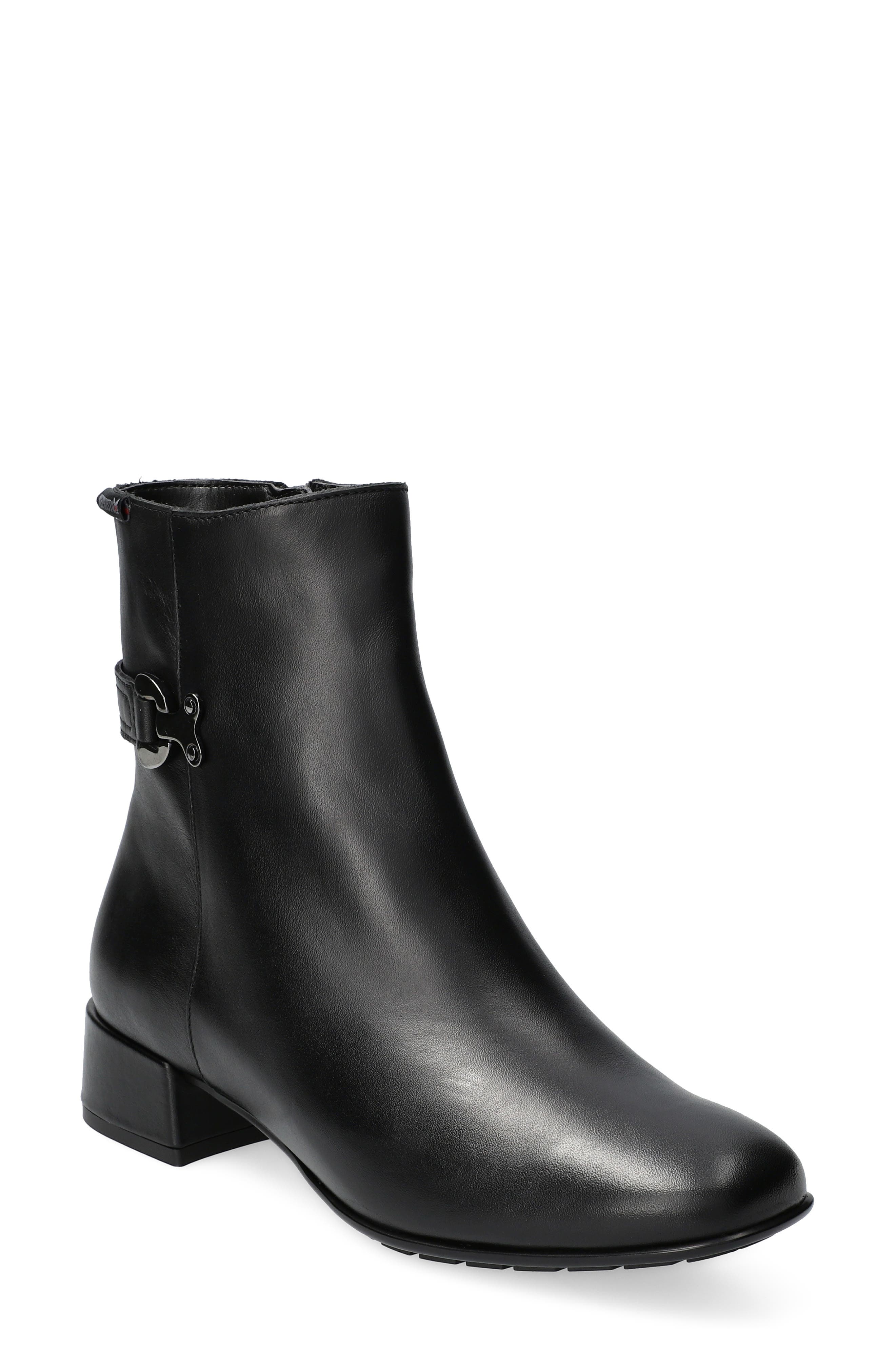 Johana Leather Bootie, Main, color, BLKSOFTY1200