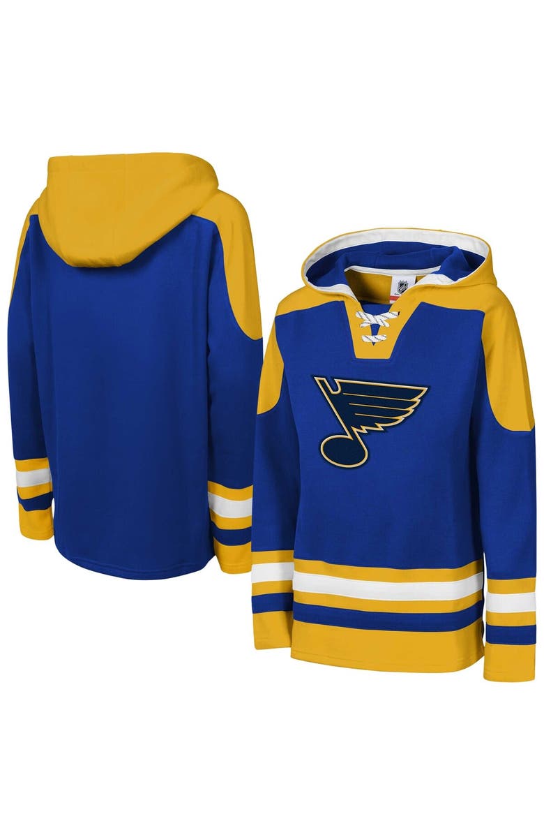 Outerstuff Youth Blue St. Louis Blues Ageless Must Have Home V-Neck Pullover Hoodie, Alternate, color, 