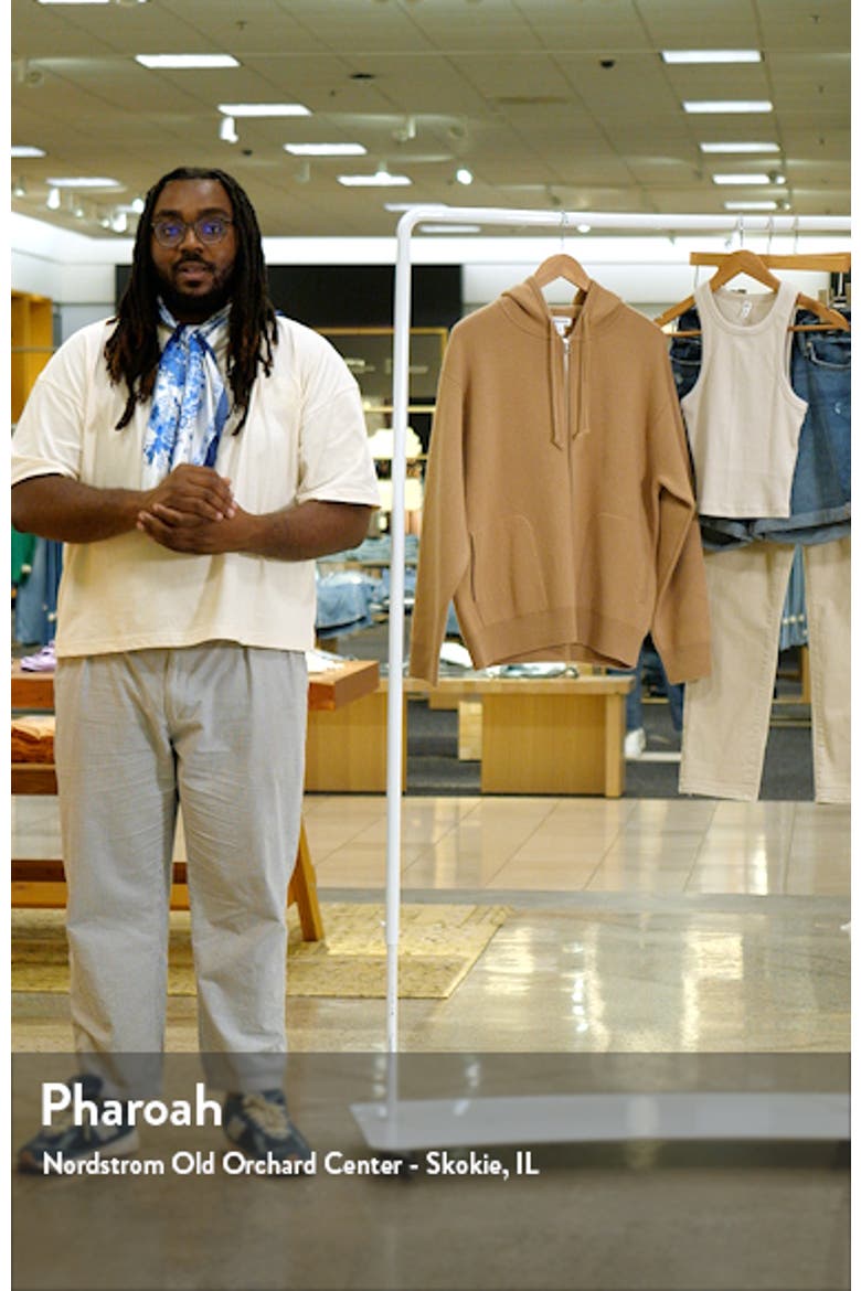Wool Blend Zip Hoodie Cardigan video
