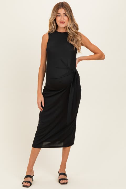Sleeveless Waist Tie Midi Dress
