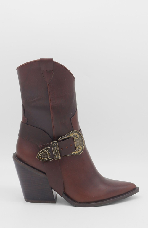 Stivali New York Rodeo Western Leather Boots In Multi