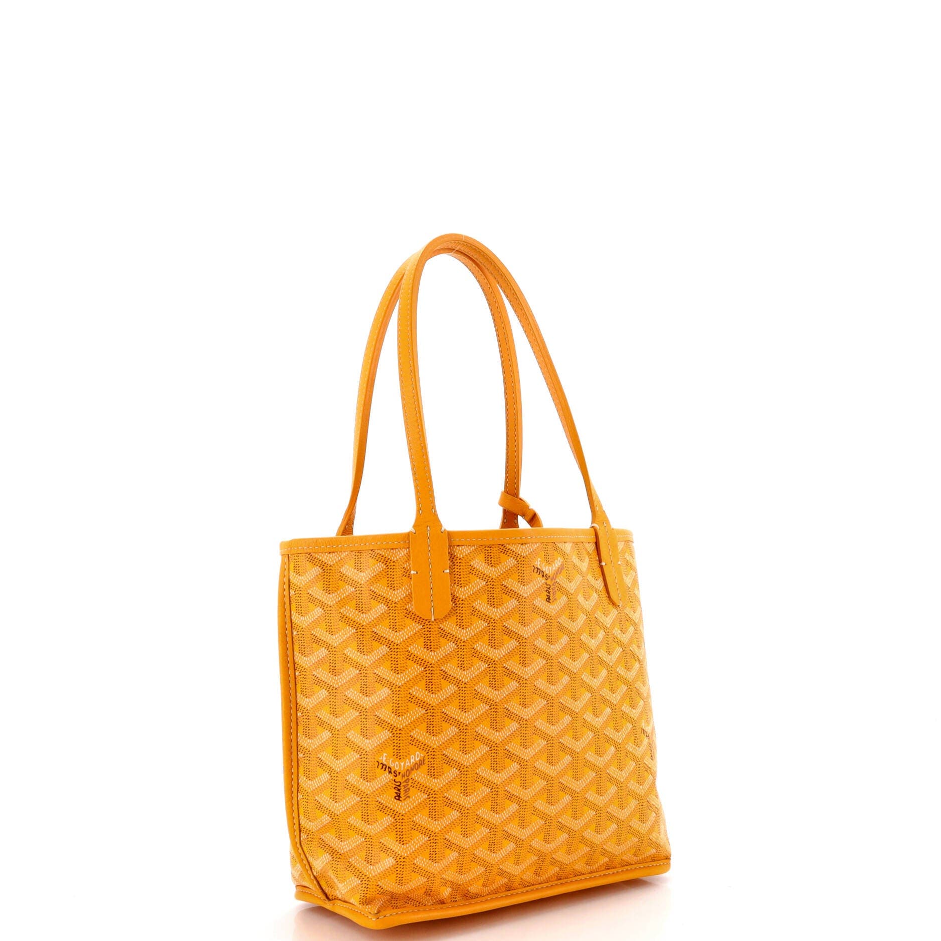 Pre-Owned Goyard Anjou Reversible Tote Coated Canvas Mini, Alternate, color, Orange