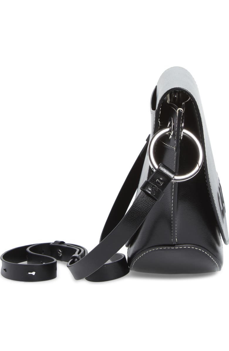 Ganni Banner Recycled Leather Saddle Bag, Alternate, color,