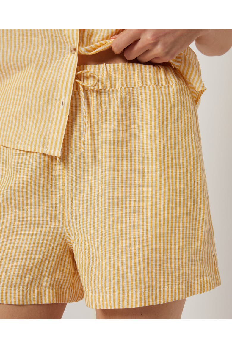 Air Linen Elastic Drawstring Short, Alternate, color, BURNT SUN/WHITE